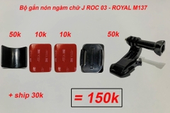 Bộ Ngàm Gắn Camera Hành Trình Cho Nón ROC 03 - ROYAL M137 FREESHIP