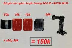 Bộ Ngàm Gắn Camera Hành Trình Cho Nón ROC 03 - ROYAL M137 FREESHIP