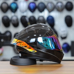 Mũ Fullface EGO E81 Đen Bóng + Kính Màu Titan + Đuôi Gió GPRR FREESHIP