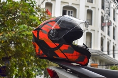 Mũ Lật Hàm Yohe 938 T2 Đen Đỏ Xám Nhám