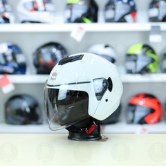 Mũ 3/4 Royal M789 Trắng bóng 2 Kính Nhỏ Gọn Nhẹ FREESHIP