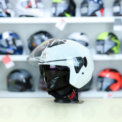 Mũ 3/4 Royal M789 Trắng bóng 2 Kính Nhỏ Gọn Nhẹ FREESHIP