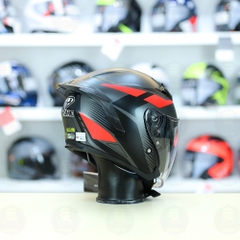 Mũ 3/4 Yohe 878 Plus Xám Đỏ Nhám FREESHIP