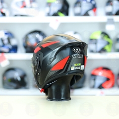 Mũ 3/4 Yohe 878 Plus Xám Đỏ Nhám FREESHIP