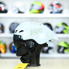 Nón POC P01 FREESHIP - Trắng POC Xám Bóng