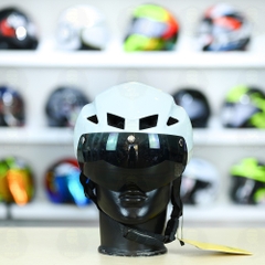 Nón POC P01 FREESHIP - Trắng POC Xám Bóng