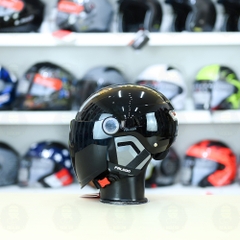 Nón 1/2 Falcon F17 Đen Bóng FREESHIP