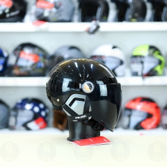 Nón 1/2 Falcon F17 Đen Bóng FREESHIP