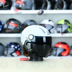 Nón 1/2 Falcon F17 Trắng Bóng FREESHIP