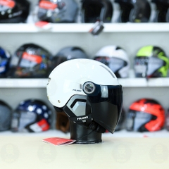 Nón 1/2 Falcon F17 Trắng Bóng FREESHIP