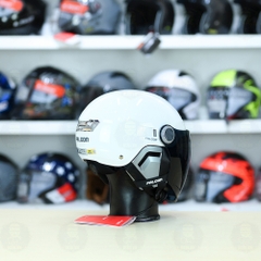 Nón 1/2 Falcon F17 Trắng Bóng FREESHIP