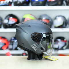 Mũ 3/4 2 Kính EGO E42 Xám Titanium Nhám FREESHIP