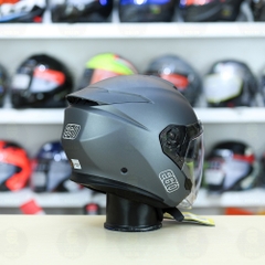 Mũ 3/4 2 Kính EGO E42 Xám Titanium Nhám FREESHIP