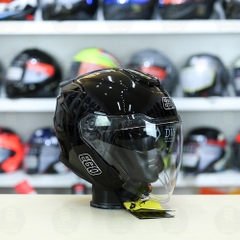 Mũ 3/4 2 Kính EGO E42 Đen Bóng FREESHIP