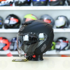 Mũ 3/4 2 Kính EGO E42 Đen Nhám FREESHIP