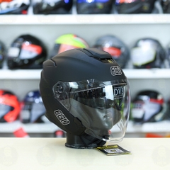 Mũ 3/4 2 Kính EGO E42 Đen Nhám FREESHIP