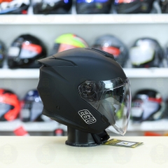 Mũ 3/4 2 Kính EGO E42 Đen Nhám FREESHIP