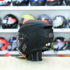 Mũ 3/4 2 Kính EGO E42 Đen Nhám FREESHIP