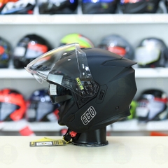 Mũ 3/4 2 Kính EGO E42 Đen Nhám FREESHIP