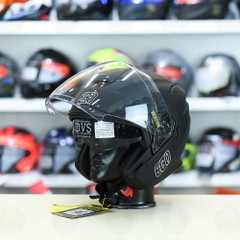 Mũ 3/4 2 Kính EGO E42 Đen Nhám FREESHIP