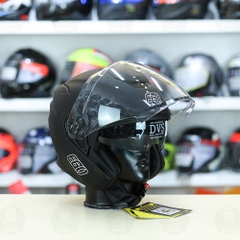 Mũ 3/4 2 Kính EGO E42 Đen Nhám FREESHIP