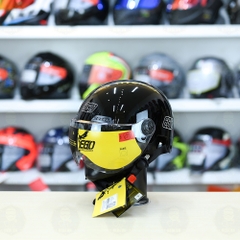 Mũ 1/2 EGO E21 Đen Bóng Nhẹ Gọn FREESHIP