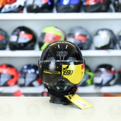 Mũ 1/2 EGO E21 Đen Bóng Nhẹ Gọn FREESHIP