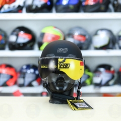 Mũ 1/2 EGO E21 Đen Nhám Nhẹ Gọn FREESHIP