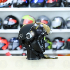 Mũ 1/2 EGO E21 Đen Nhám Nhẹ Gọn FREESHIP