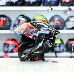 Mũ Fullface ROC 08 Plus 2024 Đen Bóng + Dán Tem Winer Xám FREESHIP