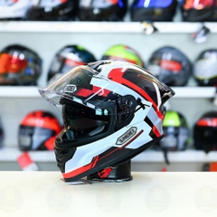 Mũ Fullface ROC 08 Plus 2024 Đen Bóng + Dán Tem Shoei Brink Xám Bạc Đỏ FREESHIP