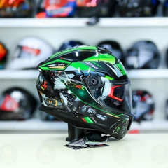 Mũ Fullface LS2 FF808 Stream II Đen Bóng + dán tem Kawasaki