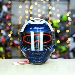 Mũ Fullface LS2 FF800 KPA 2 Kính Xanh Trắng Bóng McPhee FREESHIP + Tặng Pinlock