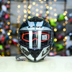 Mũ Fullface LS2 FF800 KPA 2 Kính Xanh Bạc Đen FREESHIP + Tặng Pinlock