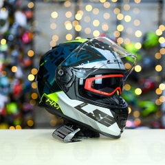 Mũ Fullface LS2 FF800 KPA 2 Kính Xanh Bạc Đen FREESHIP + Tặng Pinlock