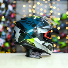 Mũ Fullface LS2 FF800 KPA 2 Kính Xanh Bạc Đen FREESHIP + Tặng Pinlock