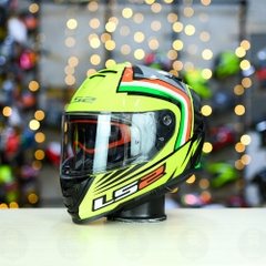 Mũ Fullface LS2 FF800 KPA 2 Kính Vàng Xám Đen Bóng Nepa FREESHIP + Tặng Pinlock