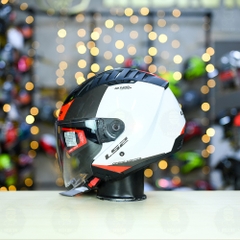 Mũ 3/4 LS2 OF600 COPTER Trắng Đỏ Bóng Urbane FREESHIP