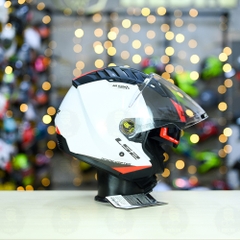 Mũ 3/4 LS2 OF600 COPTER Trắng Đỏ Bóng Urbane FREESHIP