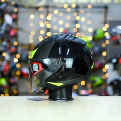 Mũ 3/4 LS2 OF600 COPTER Đen Vàng Bóng Urbane  FREESHIP