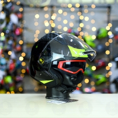 Mũ 3/4 LS2 OF600 COPTER Đen Vàng Bóng Urbane  FREESHIP