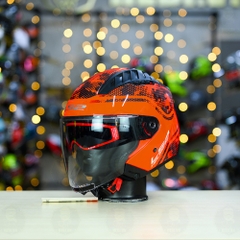 Mũ 3/4 LS2 OF600 COPTER Đỏ Đen Bóng Mesh FREESHIP