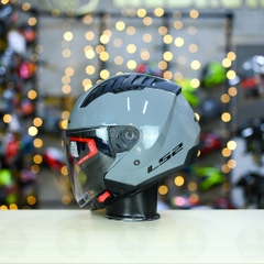 Mũ 3/4 LS2 OF600 COPTER Xám Xi Măng Bóng FREESHIP