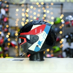 Mũ 3/4 LS2 OF600 COPTER Đen Đỏ Xanh Rise FREESHIP