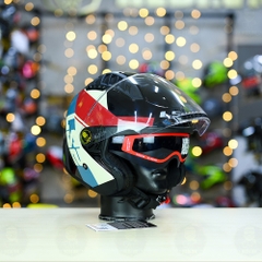 Mũ 3/4 LS2 OF600 COPTER Đen Đỏ Xanh Rise FREESHIP