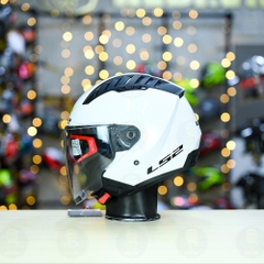 Mũ 3/4 LS2 OF600 COPTER II Trắng bóng FREESHIP