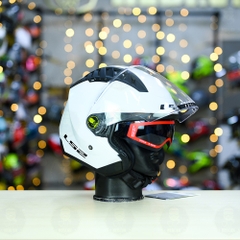 Mũ 3/4 LS2 OF600 COPTER II Trắng bóng FREESHIP