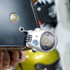 Combo Mũ 3/4 ROYAL M20c Xám Xước Nhám Độ Khóa Chống Trộm