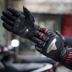 Găng Tay Vemar VE-177 Da Titanium Đen Đỏ FREESHIP