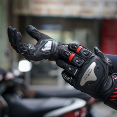 Găng Tay Vemar VE-177 Da Titanium Đen Đỏ FREESHIP